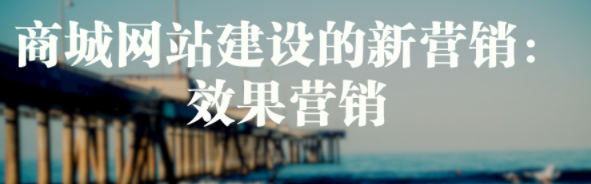 抖拓济南商城网站建设的新营销：效果营销